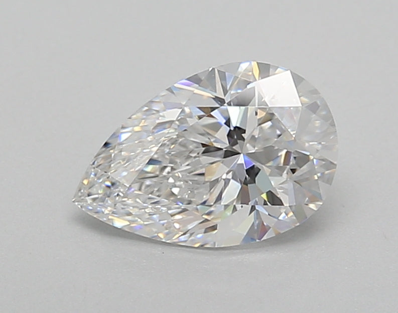 1.00 Carat Pear Shaped, Very Good Cut, D Color, VVS2 Clarity, IGI Certified Lab Grown Diamond
