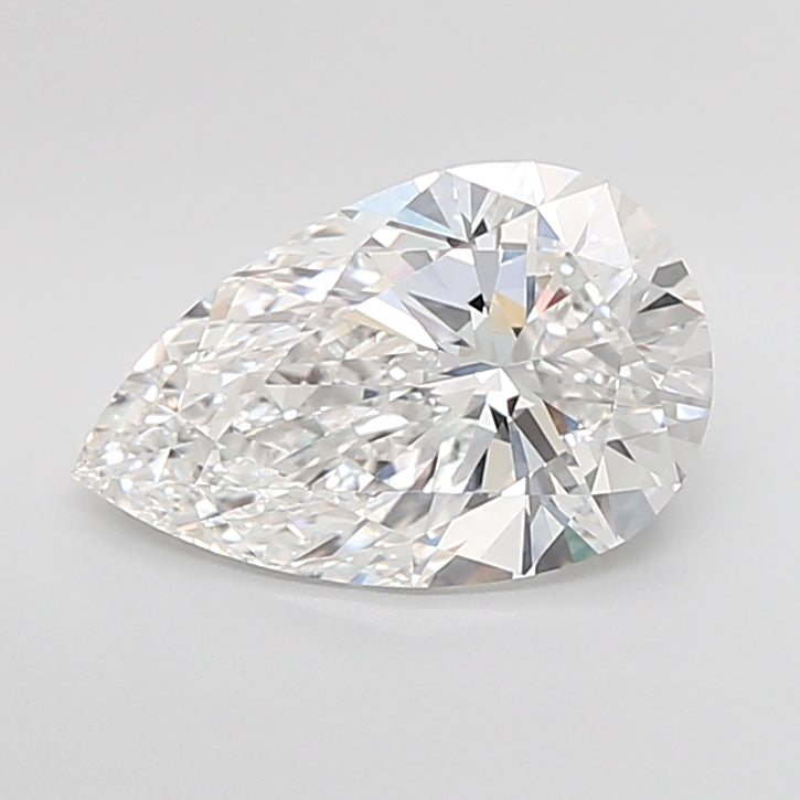 3.97 Carat Pear Shaped, Ideal Cut, E Color, VVS2 Clarity, IGI Certified Lab Grown Diamond
