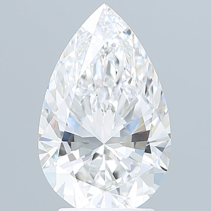 3.00 Carat Pear Shaped, Excellent Cut, E Color, VVS2 Clarity, IGI Certified Lab Grown Diamond