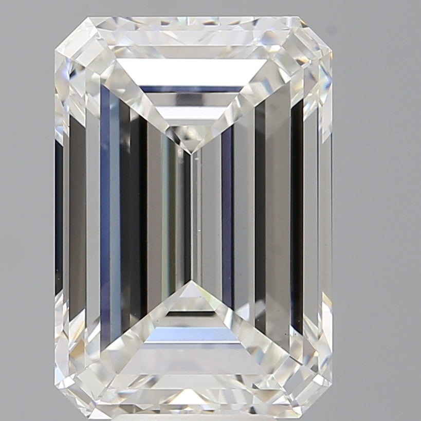 8.05 Carat Emerald Shaped, Ideal Cut, F Color, VS1 Clarity, IGI Certified Lab Grown Diamond