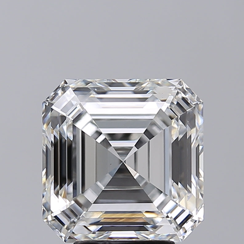5.02 Carat Asscher Shaped, Excellent Cut, F Color, VS1 Clarity, IGI Certified Lab Grown Diamond