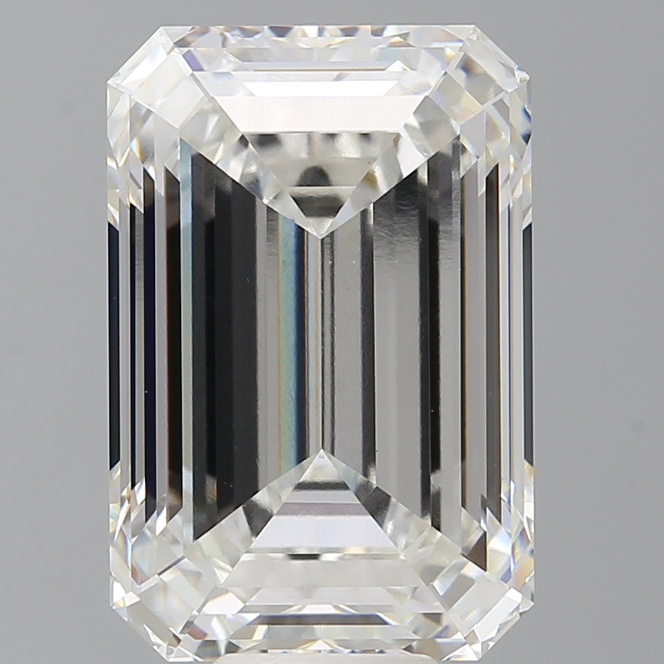 12.60 Carat Emerald Shaped, Ideal Cut, F Color, VVS2 Clarity, IGI Certified Lab Grown Diamond