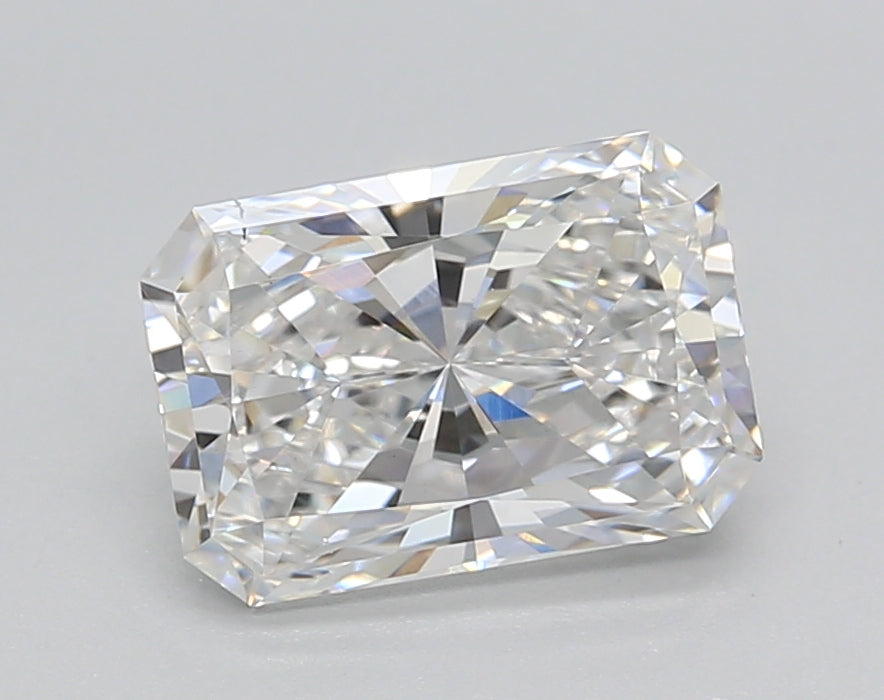1.97 Carat Radiant Shaped, Ideal Cut, D Color, VS1 Clarity, IGI Certified Lab Grown Diamond