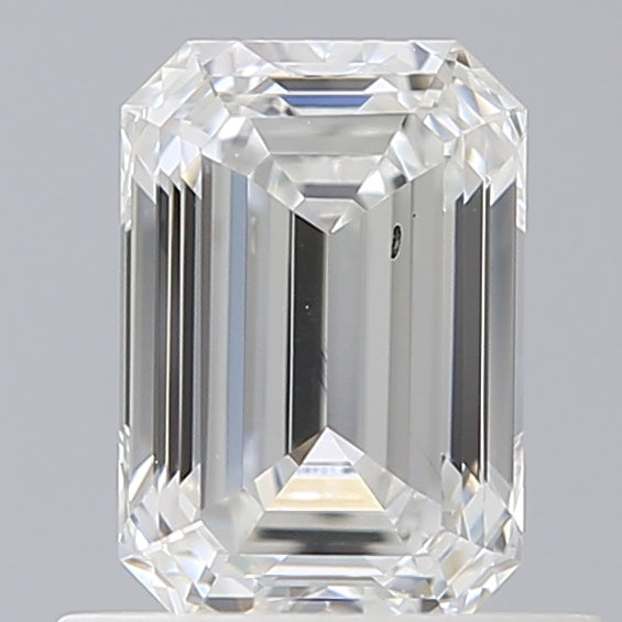 0.80 Carat Emerald Shaped, Ideal Cut, E Color, SI1 Clarity, IGI Certified Lab Grown Diamond