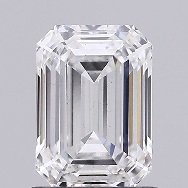 1.06 Carat Emerald Shaped, Ideal Cut, E Color, VS2 Clarity, IGI Certified Lab Grown Diamond