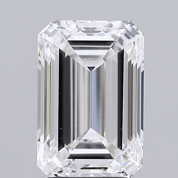 3.00 Carat Emerald Shaped, Ideal Cut, E Color, VS1 Clarity, IGI Certified Lab Grown Diamond