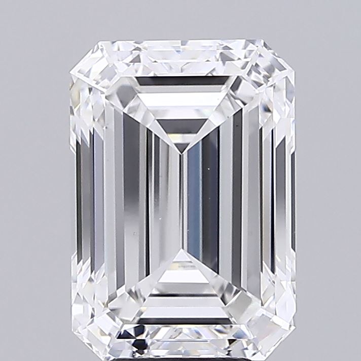 6.06 Carat Emerald Shaped, Ideal Cut, E Color, VS1 Clarity, IGI Certified Lab Grown Diamond