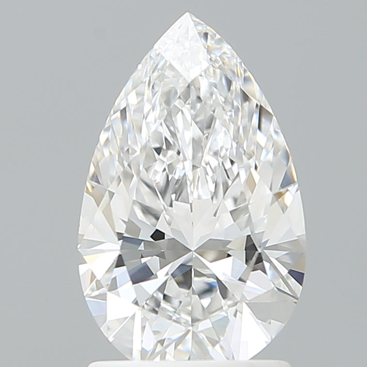 1.60 Carat Pear Shaped, Ideal Cut, D Color, VVS2 Clarity, IGI Certified Lab Grown Diamond
