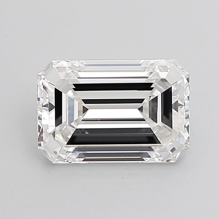 4.05 Carat Emerald Shaped, Ideal Cut, E Color, VVS2 Clarity, IGI Certified Lab Grown Diamond