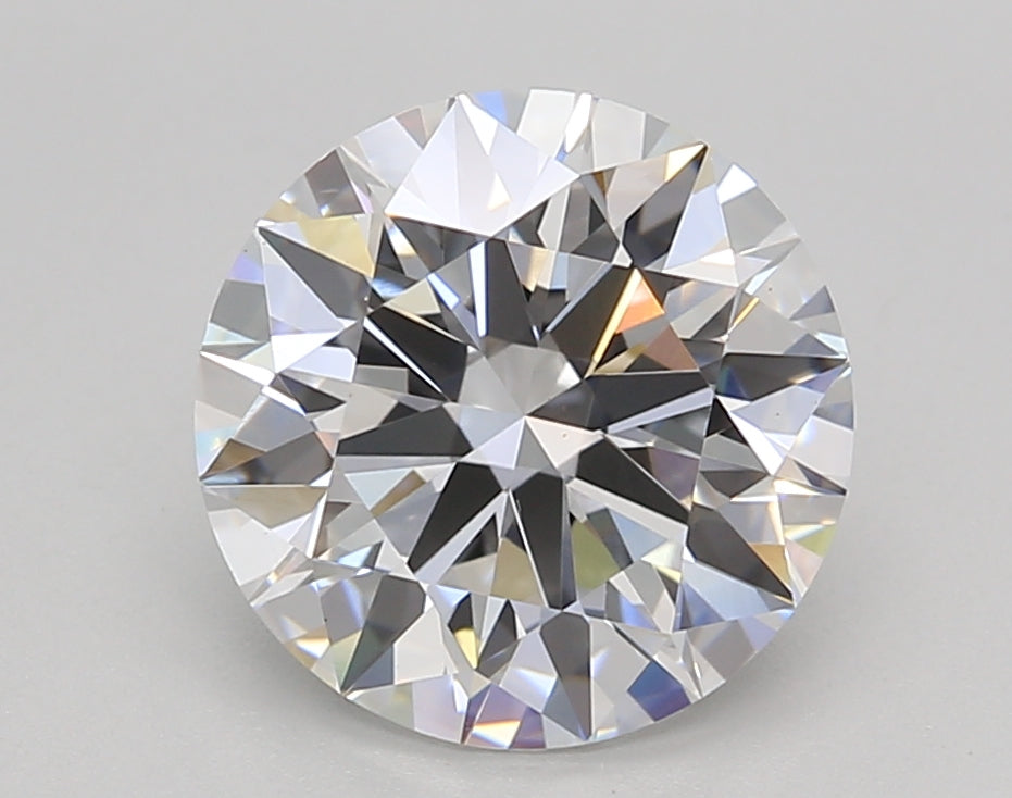 3.02 Carat Round Shaped, Excellent Cut, E Color, VVS2 Clarity, GIA Certified Lab Grown Diamond