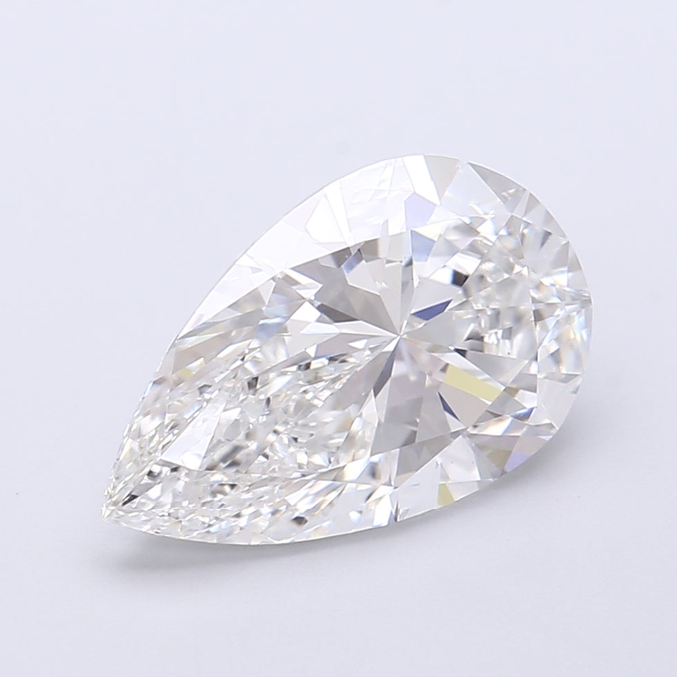 4.00 Carat Pear Shaped, Very Good Cut, E Color, VS1 Clarity, IGI Certified Lab Grown Diamond