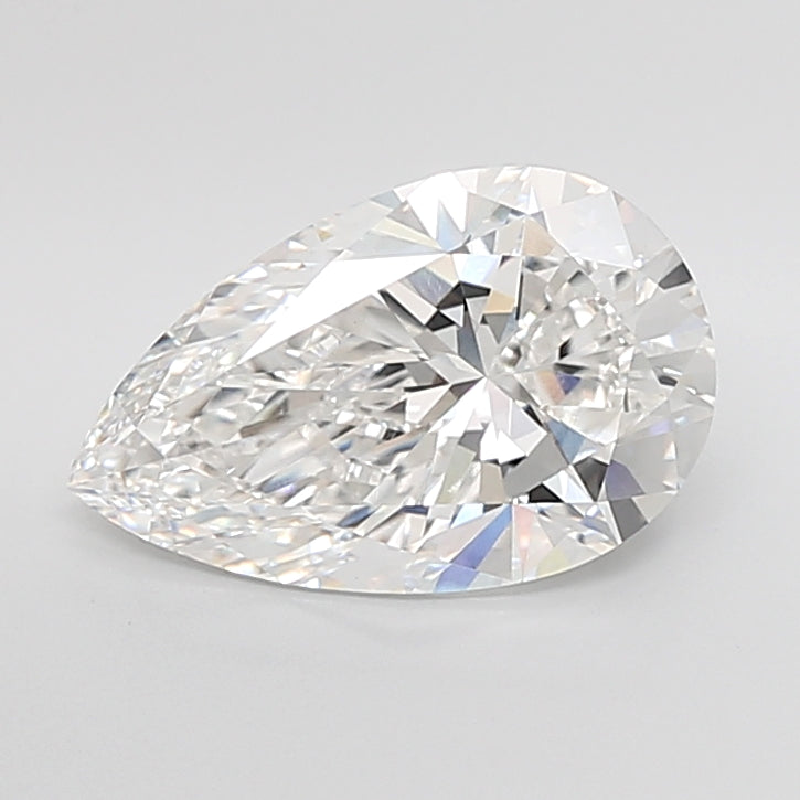 5.05 Carat Pear Shaped, Ideal Cut, E Color, VVS2 Clarity, IGI Certified Lab Grown Diamond
