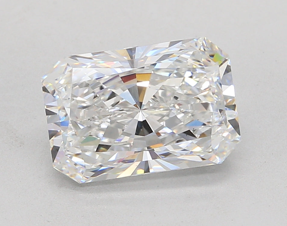 3.05 Carat Radiant Shaped, Ideal Cut, E Color, VS2 Clarity, IGI Certified Lab Grown Diamond