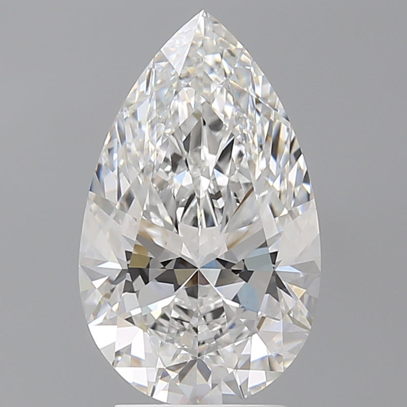 3.54 Carat Pear Shaped, Ideal Cut, E Color, VVS2 Clarity, IGI Certified Lab Grown Diamond