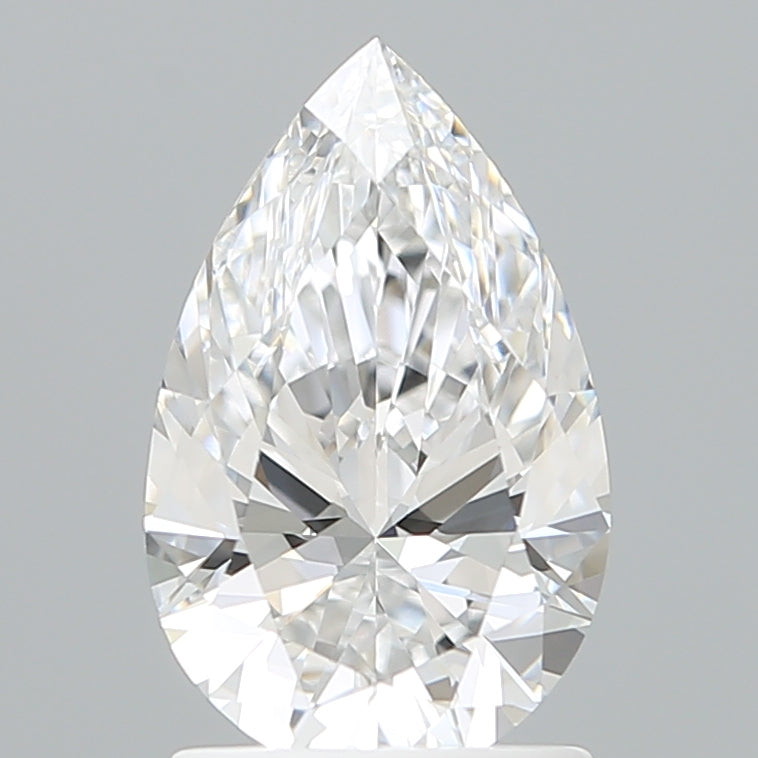 1.60 Carat Pear Shaped, Ideal Cut, D Color, VVS1 Clarity, IGI Certified Lab Grown Diamond