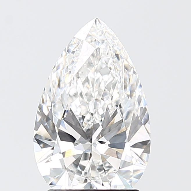 2.10 Carat Pear Shaped, Ideal Cut, E Color, VS1 Clarity, IGI Certified Lab Grown Diamond