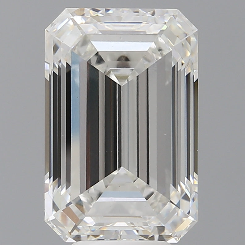 7.07 Carat Emerald Shaped, Ideal Cut, F Color, VVS2 Clarity, IGI Certified Lab Grown Diamond
