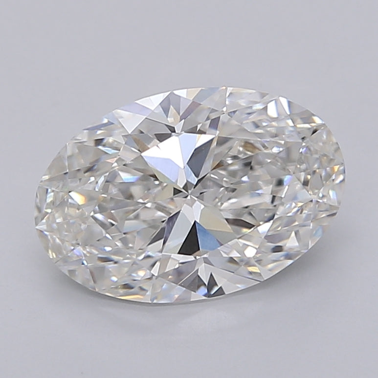 2.50 Carat Oval Shaped, Ideal Cut, F Color, VVS2 Clarity, IGI Certified Lab Grown Diamond