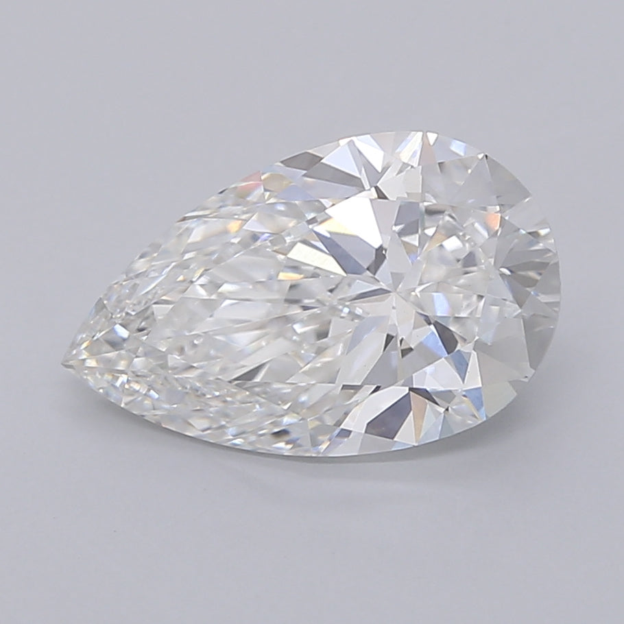 3.05 Carat Pear Shaped, Ideal Cut, E Color, VS1 Clarity, IGI Certified Lab Grown Diamond