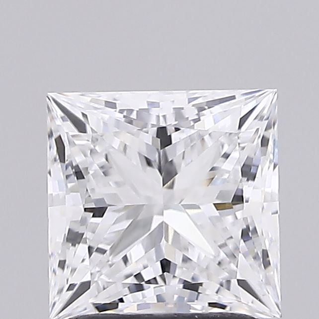 1.43 Carat Princess Shaped, Ideal Cut, D Color, VVS2 Clarity, IGI Certified Lab Grown Diamond