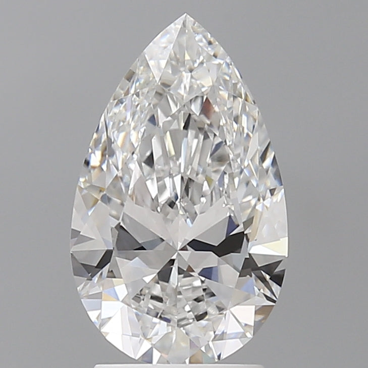 2.53 Carat Pear Shaped, Ideal Cut, E Color, VVS2 Clarity, IGI Certified Lab Grown Diamond