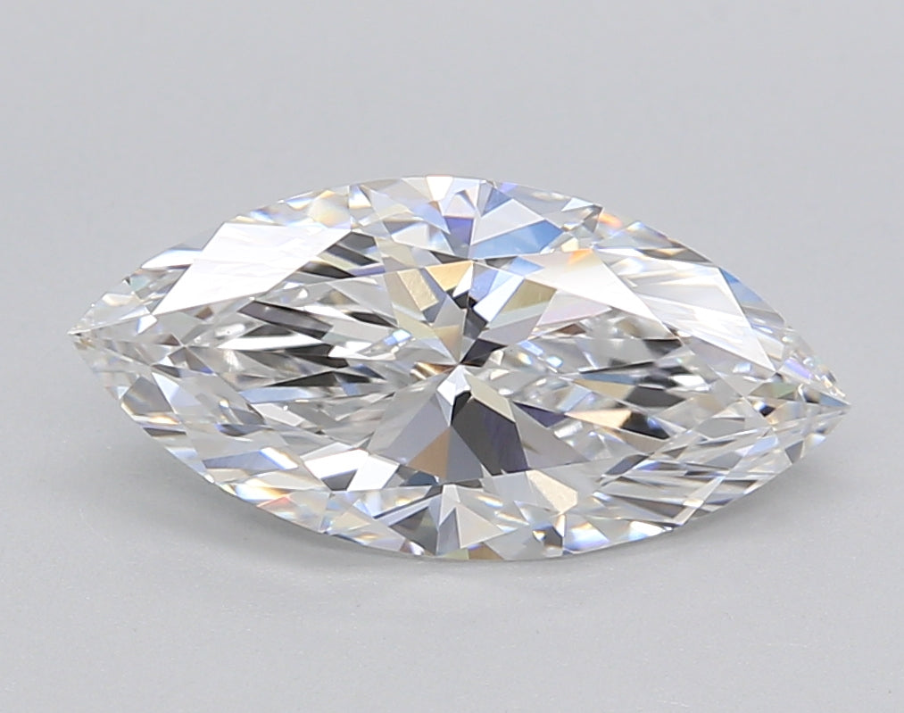 2.02 Carat Marquise Shaped, Ideal Cut, D Color, VVS2 Clarity, IGI Certified Lab Grown Diamond