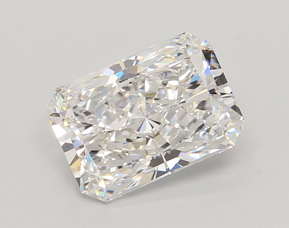 3.02 Carat Radiant Shaped, Ideal Cut, E Color, VS1 Clarity, IGI Certified Lab Grown Diamond