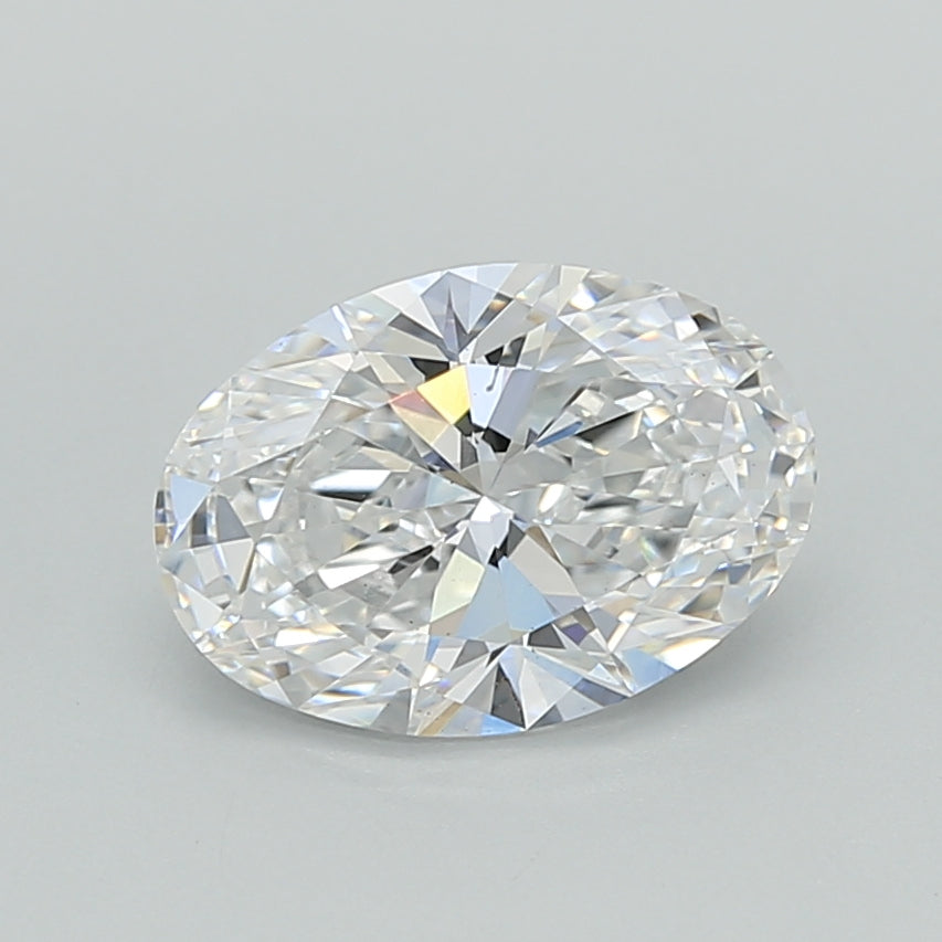 1.54 Carat Oval Shaped, Ideal Cut, D Color, VS1 Clarity, IGI Certified Lab Grown Diamond