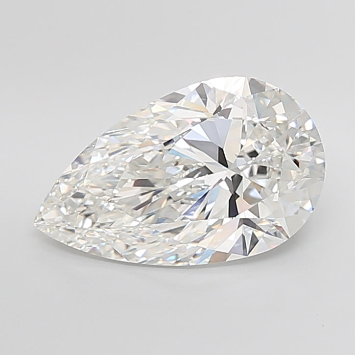 7.01 Carat Pear Shaped, Ideal Cut, F Color, VS1 Clarity, IGI Certified Lab Grown Diamond