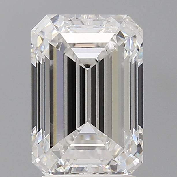 3.03 Carat Emerald Shaped, Ideal Cut, F Color, VVS2 Clarity, IGI Certified Lab Grown Diamond