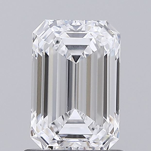 1.04 Carat Emerald Shaped, Ideal Cut, D Color, VVS1 Clarity, IGI Certified Lab Grown Diamond