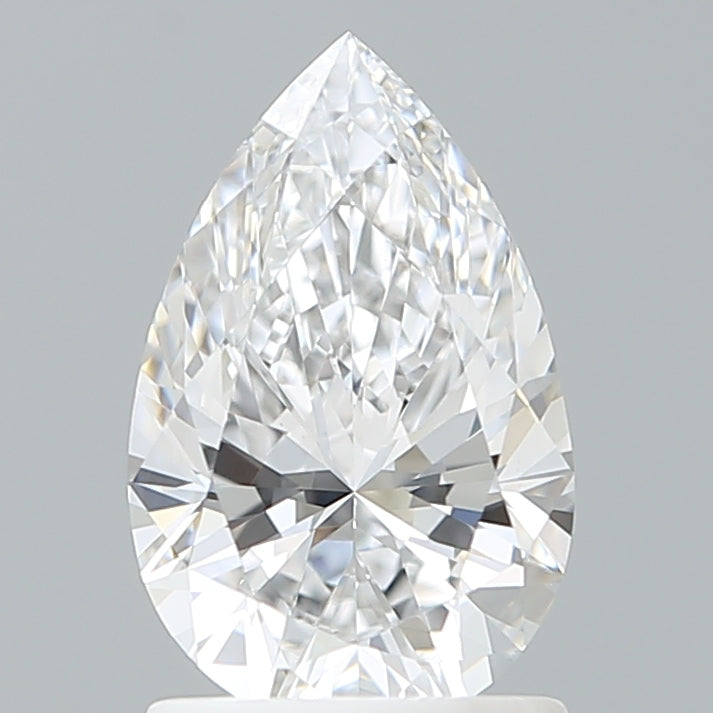 1.39 Carat Pear Shaped, Ideal Cut, D Color, VVS2 Clarity, IGI Certified Lab Grown Diamond