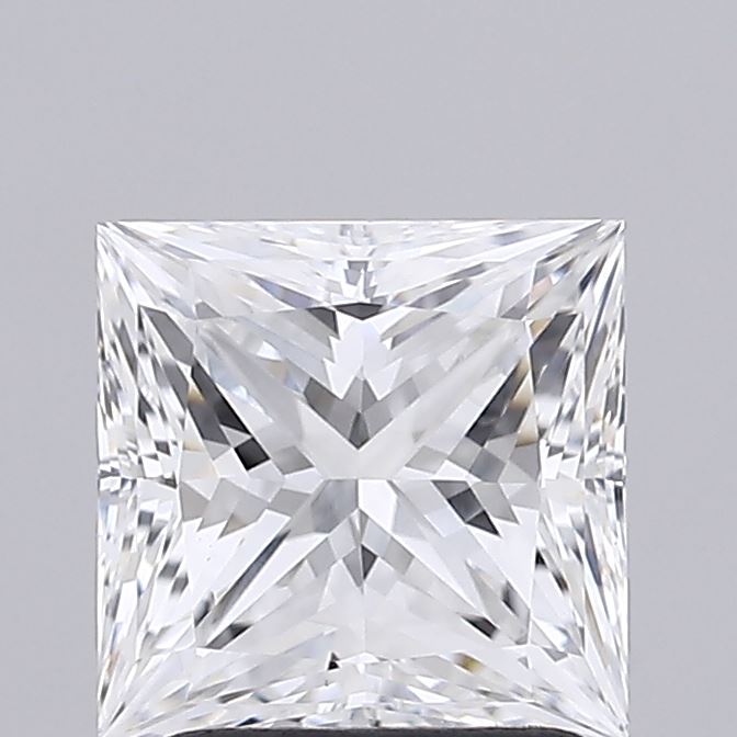2.01 Carat Princess Shaped, Ideal Cut, E Color, VVS2 Clarity, IGI Certified Lab Grown Diamond