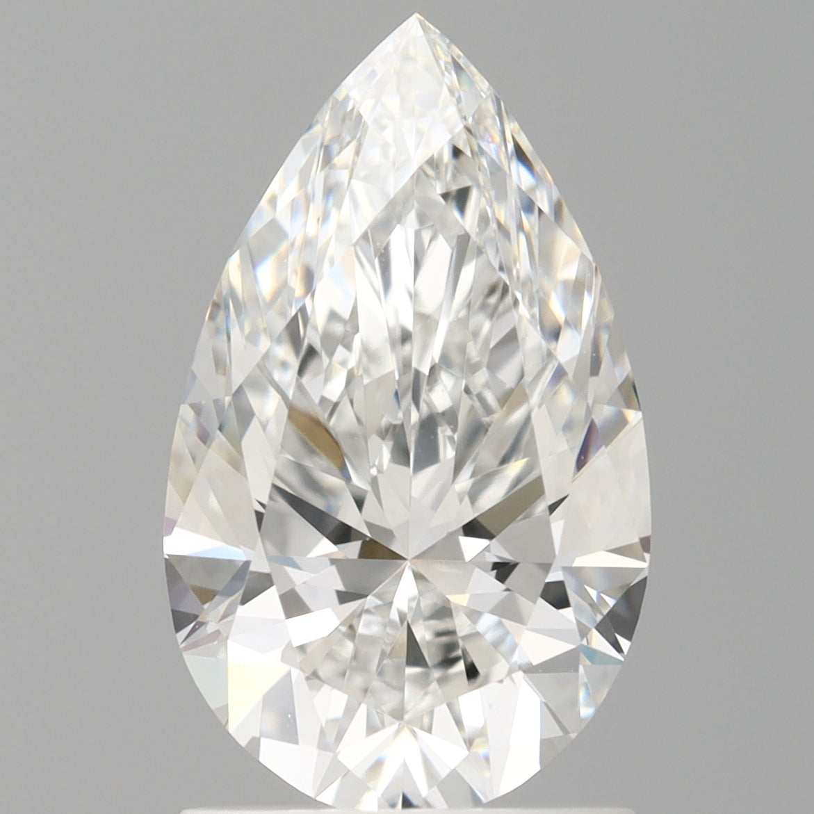 1.54 Carat Pear Shaped, Ideal Cut, E Color, VVS2 Clarity, IGI Certified Lab Grown Diamond
