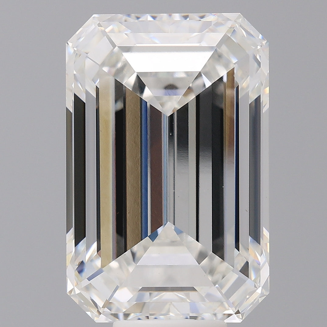 12.09 Carat Emerald Shaped, Ideal Cut, F Color, VVS2 Clarity, IGI Certified Lab Grown Diamond