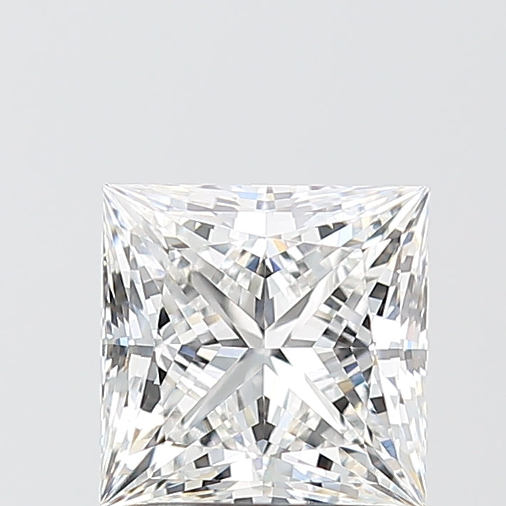 2.08 Carat Princess Shaped, Ideal Cut, E Color, VVS2 Clarity, IGI Certified Lab Grown Diamond