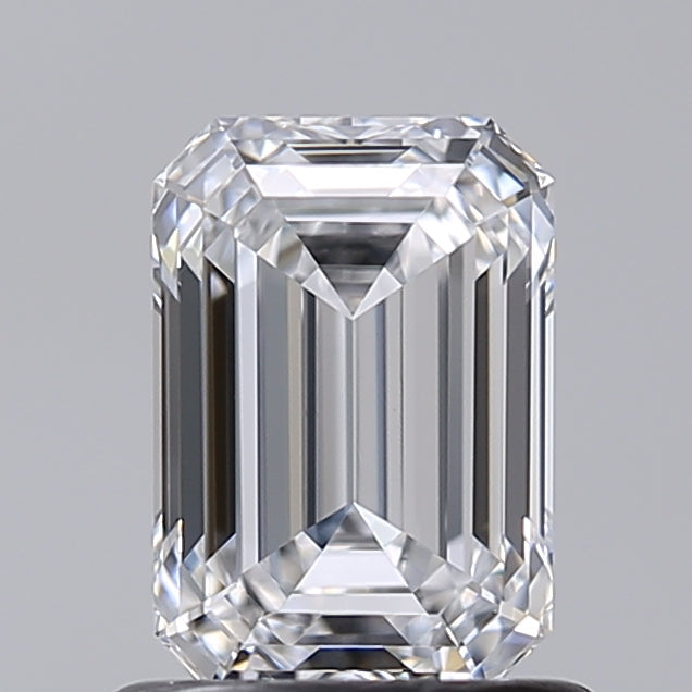 1.01 Carat Emerald Shaped, Excellent Cut, D Color, VVS2 Clarity, IGI Certified Lab Grown Diamond