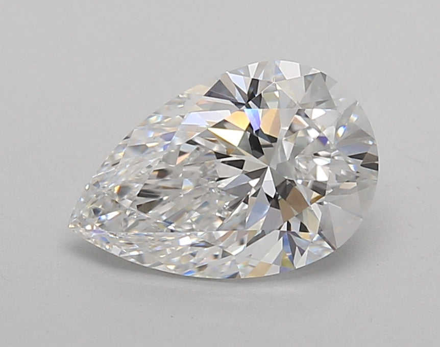 1.52 Carat Pear Shaped, Excellent Cut, D Color, VVS2 Clarity, IGI Certified Lab Grown Diamond
