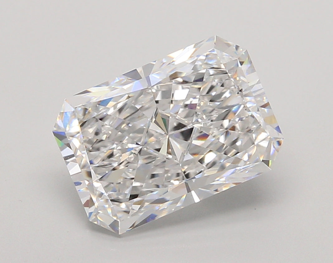 4.05 Carat Radiant Shaped, Ideal Cut, D Color, VS1 Clarity, IGI Certified Lab Grown Diamond