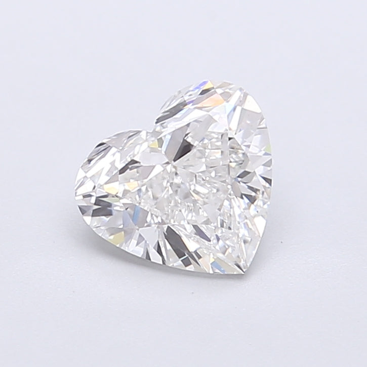 1.08 Carat Heart Shaped, Very Good Cut, F Color, VVS2 Clarity, IGI Certified Lab Grown Diamond