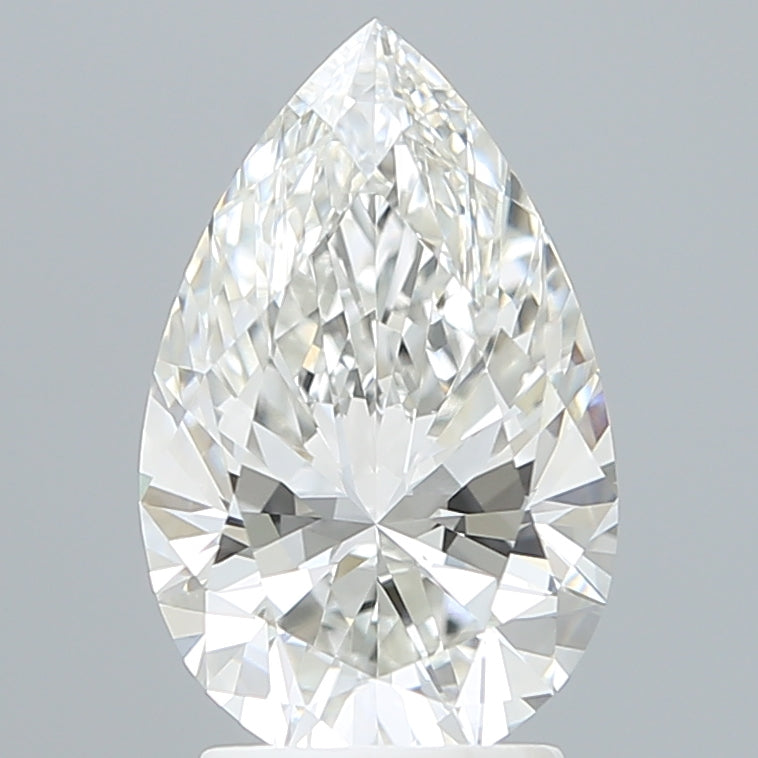 2.70 Carat Pear Shaped, Ideal Cut, F Color, VVS2 Clarity, IGI Certified Lab Grown Diamond