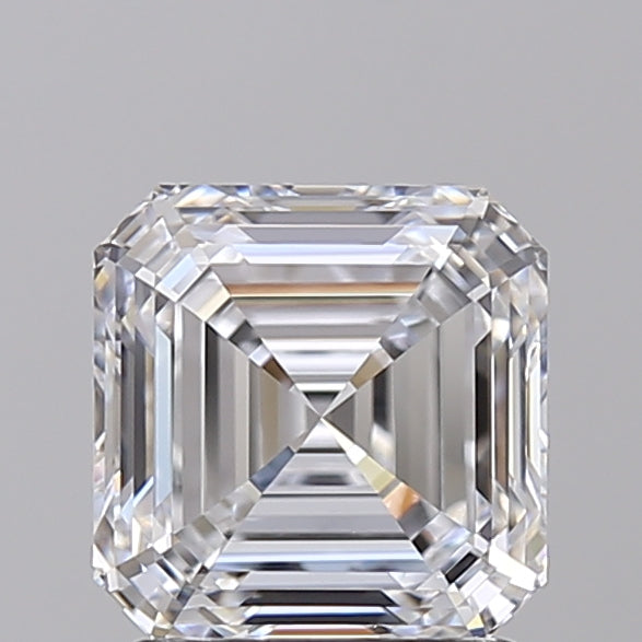 1.68 Carat Asscher Shaped, Excellent Cut, D Color, VS1 Clarity, IGI Certified Lab Grown Diamond