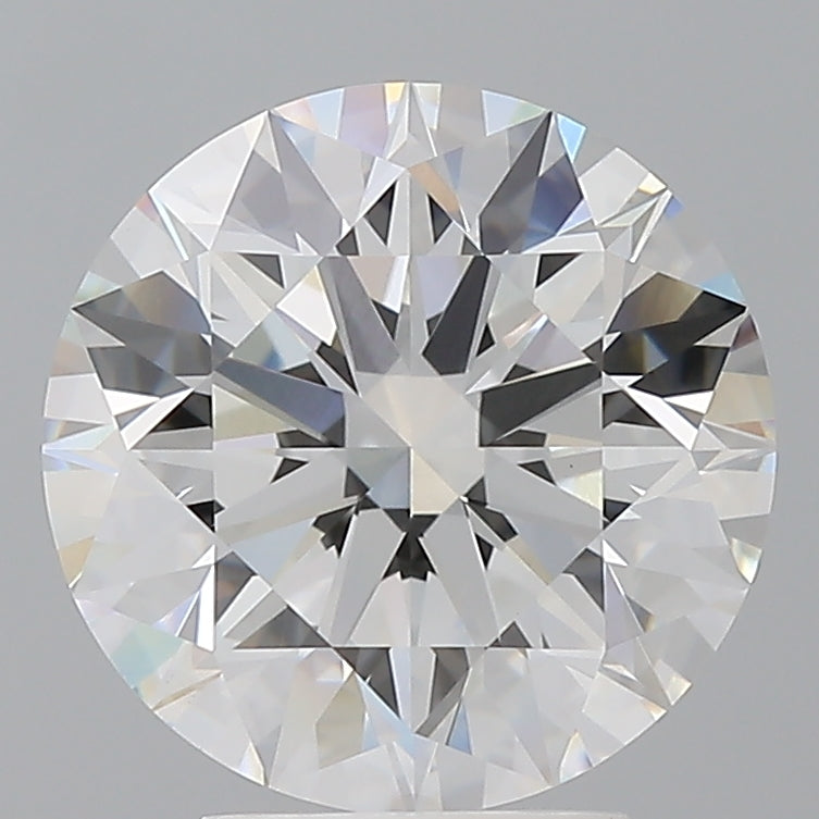 4.09 Carat Round Shaped, Ideal Cut, F Color, VVS2 Clarity, IGI Certified Lab Grown Diamond