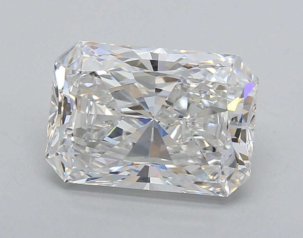 3.00 Carat Radiant Shaped, Excellent Cut, E Color, VS1 Clarity, IGI Certified Lab Grown Diamond