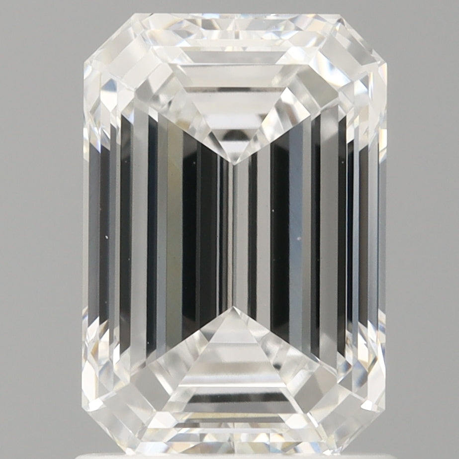 1.60 Carat Emerald Shaped, Ideal Cut, D Color, VVS2 Clarity, IGI Certified Lab Grown Diamond