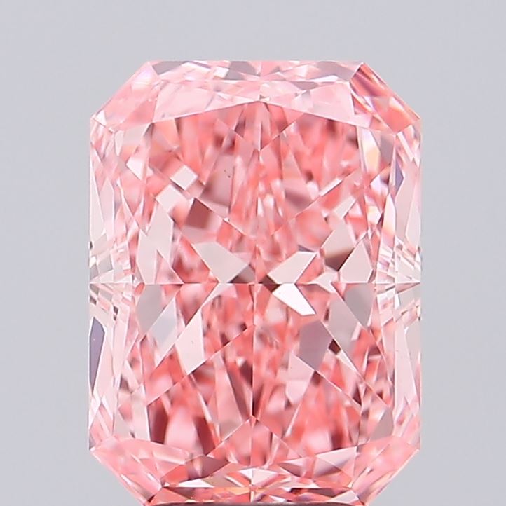 3.77 Carat Radiant Shaped, Excellent Cut, VS1 Clarity, IGI Certified Lab Grown Diamond