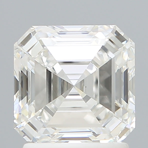 1.84 Carat Asscher Shaped, Ideal Cut, F Color, VVS2 Clarity, IGI Certified Lab Grown Diamond