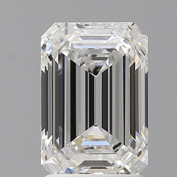 2.10 Carat Emerald Shaped, Ideal Cut, E Color, VVS2 Clarity, IGI Certified Lab Grown Diamond