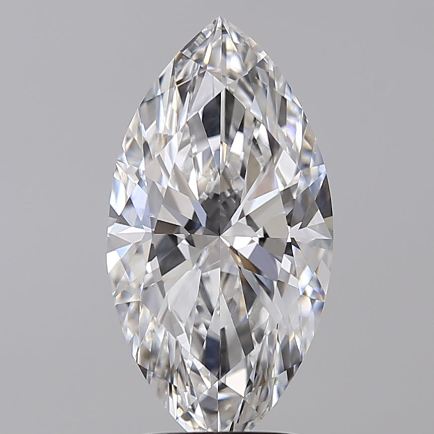 3.01 Carat Marquise Shaped, Excellent Cut, D Color, VVS2 Clarity, IGI Certified Lab Grown Diamond