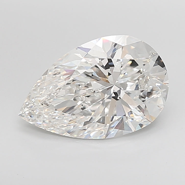 6.00 Carat Pear Shaped, Excellent Cut, F Color, VVS2 Clarity, IGI Certified Lab Grown Diamond